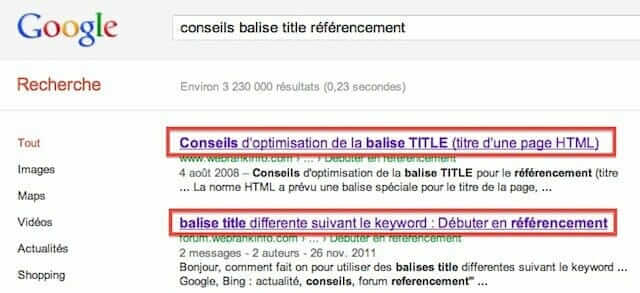 5 éléments SEO essentiels pour un classement Google 2 En SEO les balises titre sont importantes