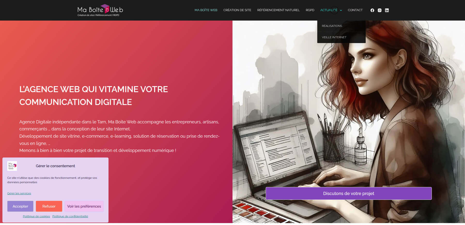 Création sites optimisés SEO sécurisés et conformes RGPD