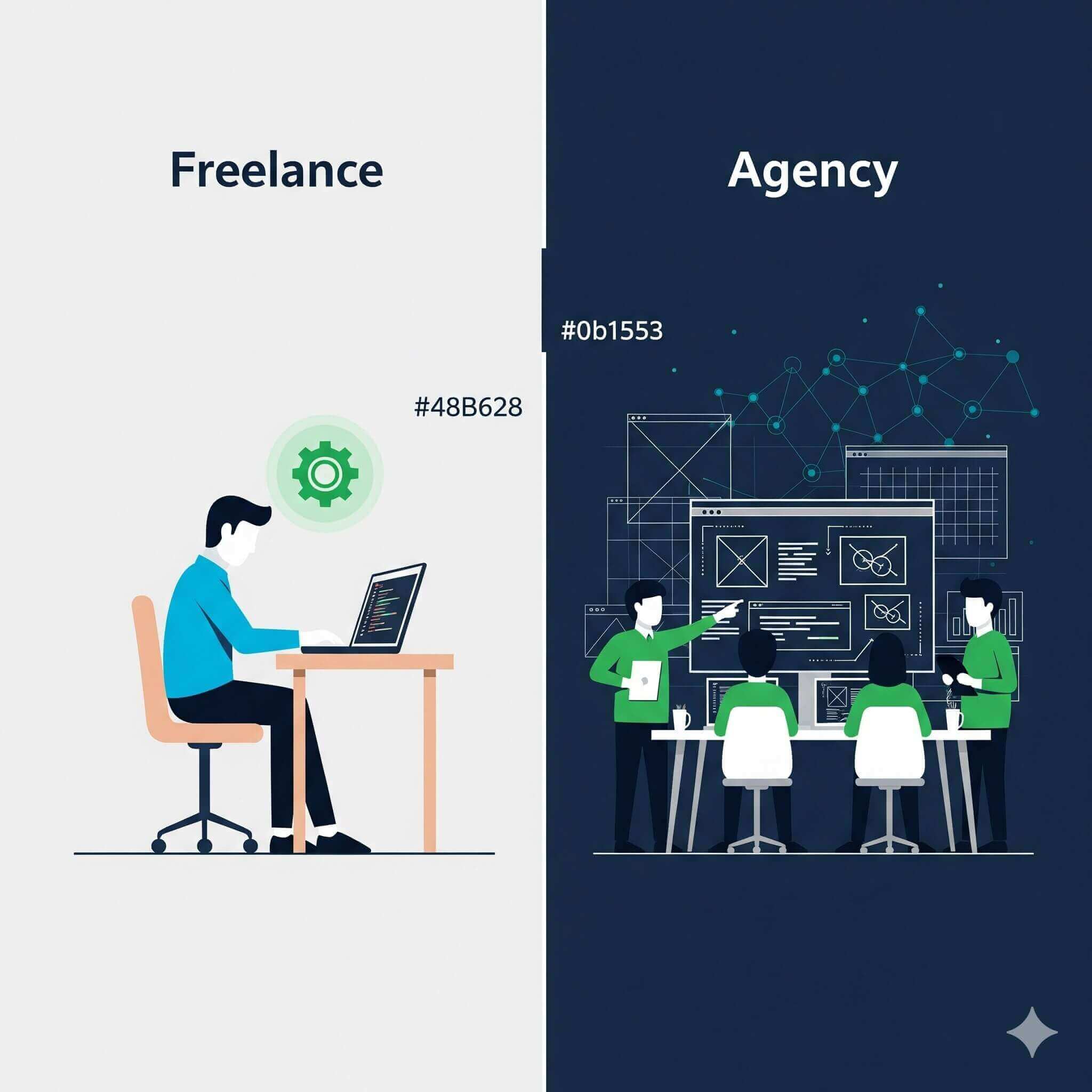 Freelance WordPress vs. Agence Web en Alsace : Quel est le bon choix pour votre entreprise ? 1 Freelance WordPress vs. Agence Web en Alsace