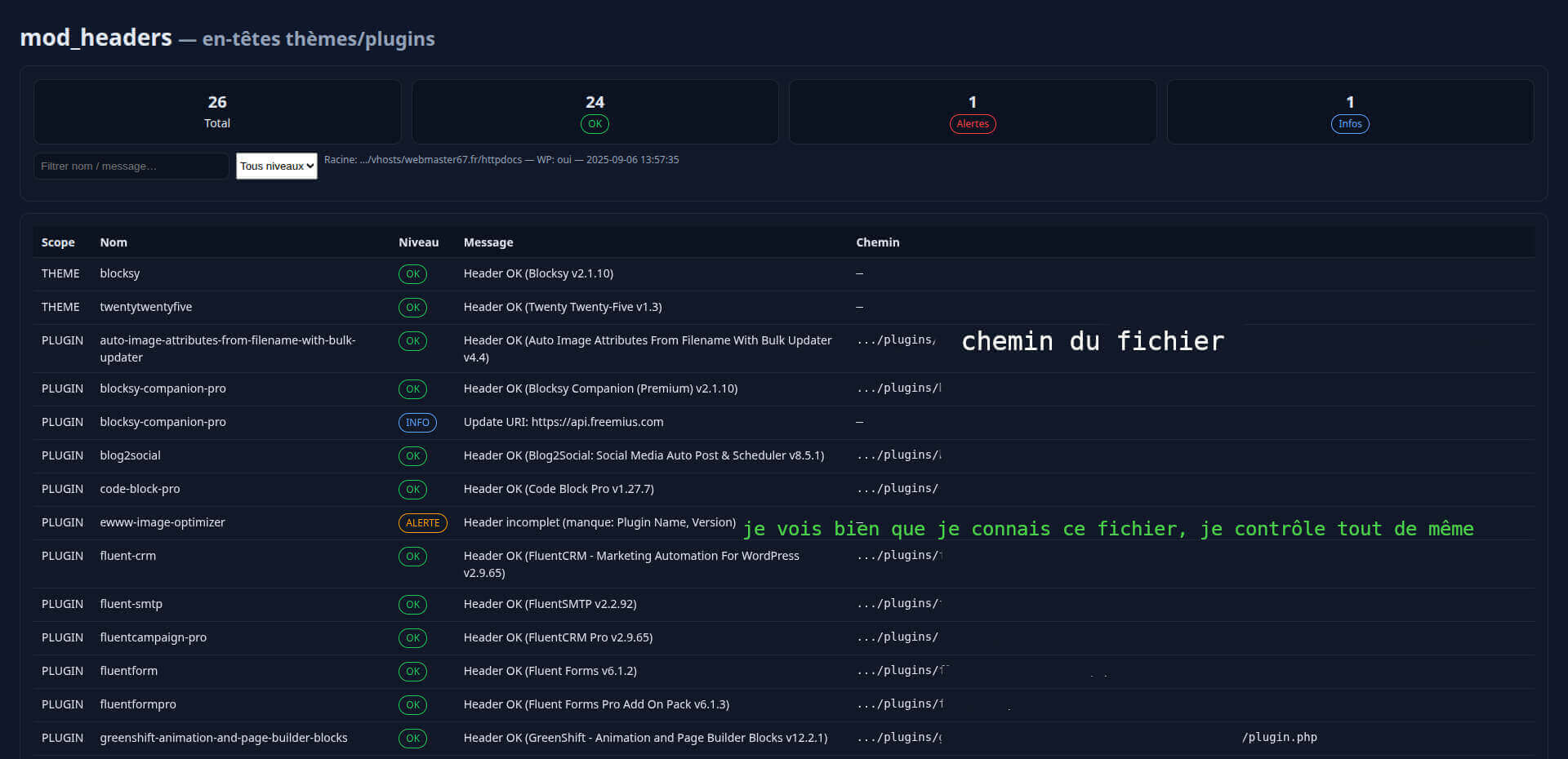 mod_headers.php
Le bloc d'en-tête en haut d'un fichier PHP dans un thème ou une extension WordPress n'est pas là pour faire joli. mod_headers.php
Le bloc d'en-tête en haut d'un fichier PHP dans un thème ou une extension WordPress n'est pas là pour faire joli.