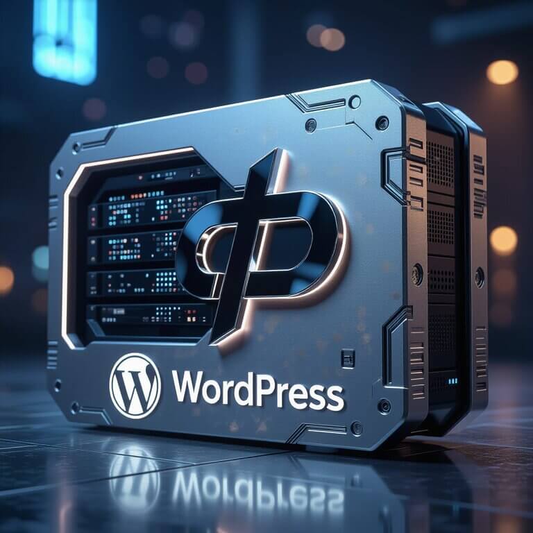 WordPress 7.0 & PHP 9.0 : La Stack de Survie pour 2027 1 Serveur futuriste représentant l'architecture WordPress 7.0 et PHP 9.0