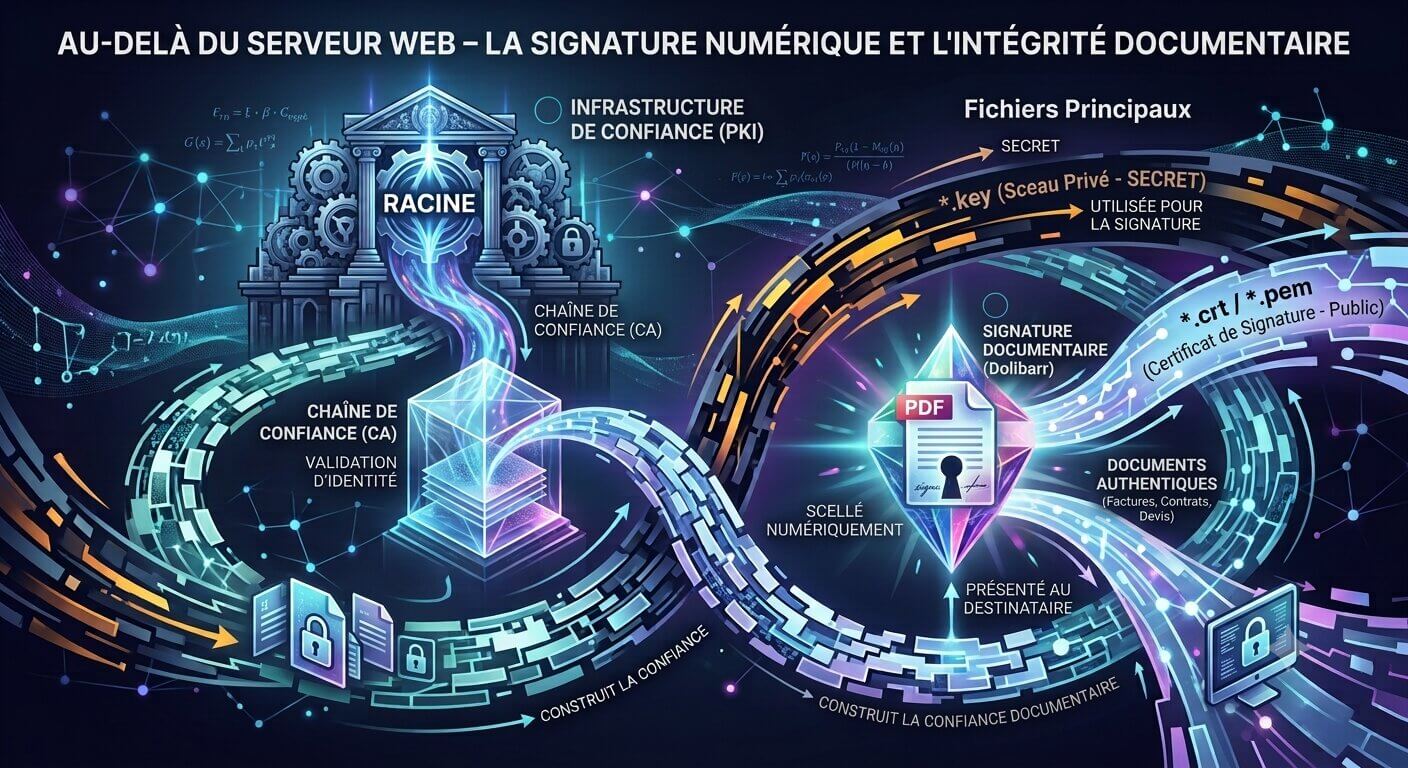 Au-delà du cadenas vert : Comprendre et choisir son certificat SSL/TLS en 2026 1 Au-delà du serveur web La signature numérique et l'intégrité documentaire